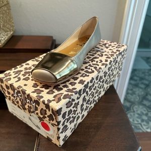 French Sole Gold Ballet Flats